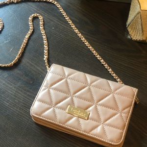 Bebe small tan purse